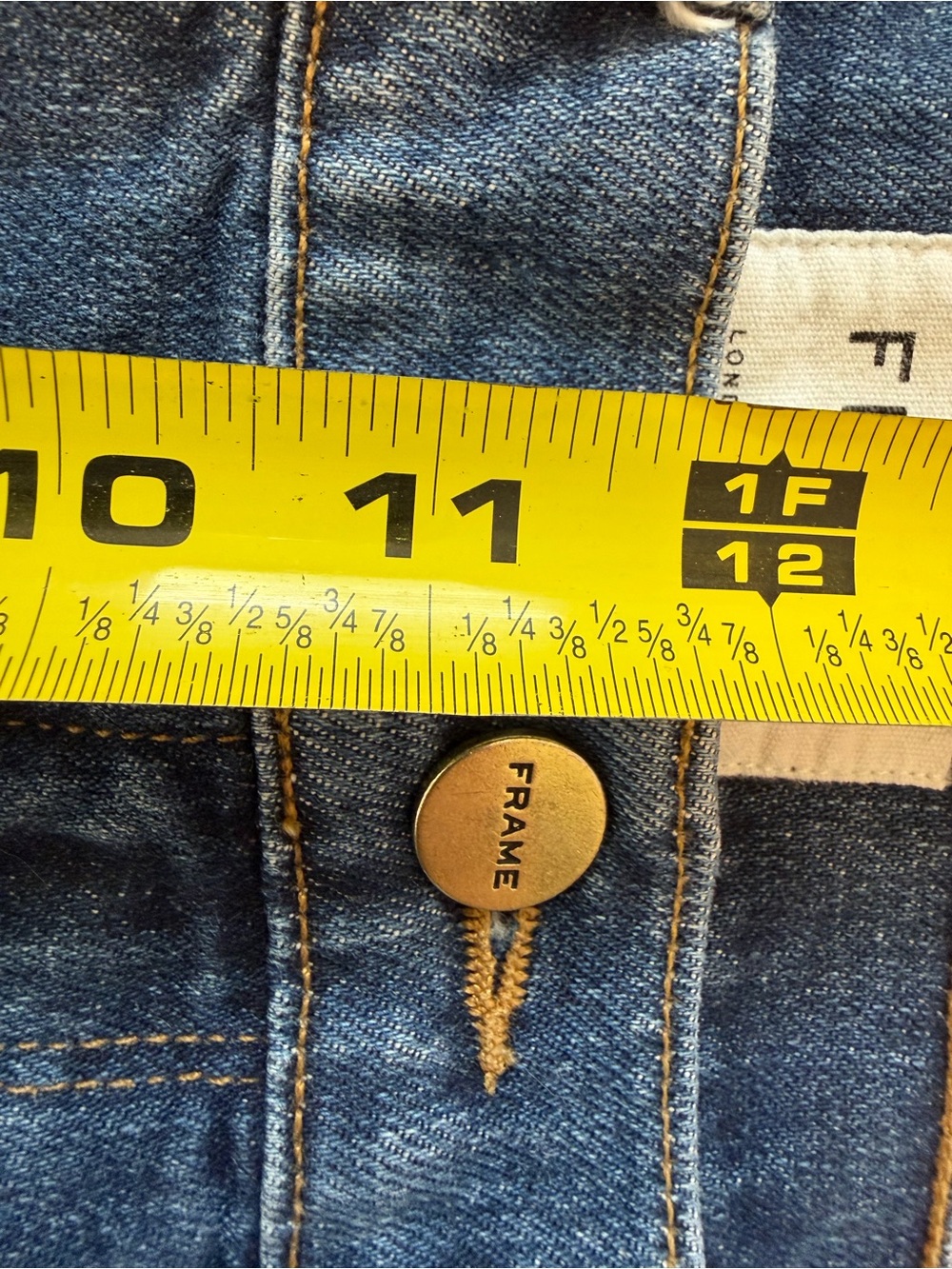 Frame Denim Ali Wide Leg Crop Mellencamp Medium Wash Jeans - Picture 13 of 15